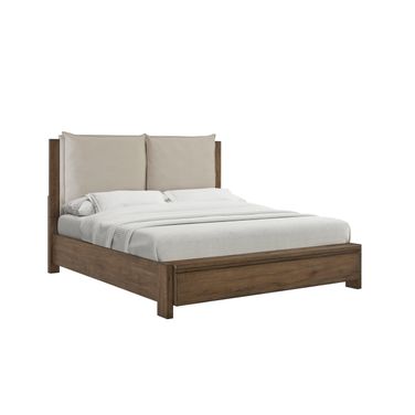 Aspen Springs King Platform Bed in Weathered Plank