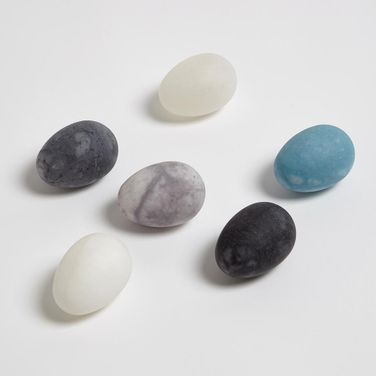 Assorted Alabaster Eggs Set of 6 In Yellow