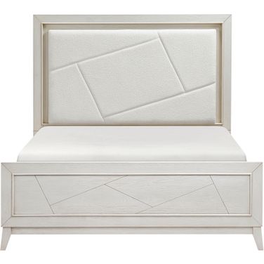 Asteria Eastern King Panel Bed In White