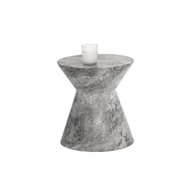 Astley Marble Look End Table In Grey