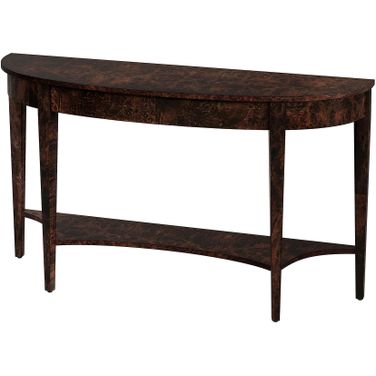 Astor 54 Inch W Demilune Console Table In Dark Brown