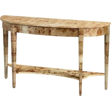 Astor 54 Inch W Demilune Console Table In Natural