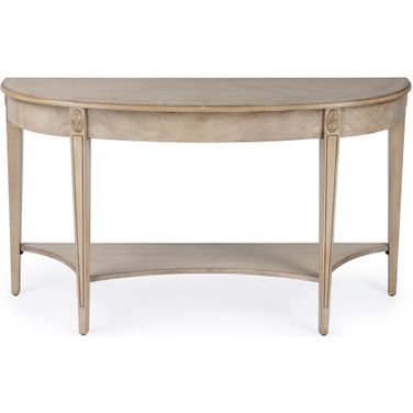 Astor 54 Inch W Demilune Console Table In Tan/Beige