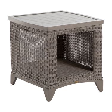 Astoria Woven End Table In Oyster