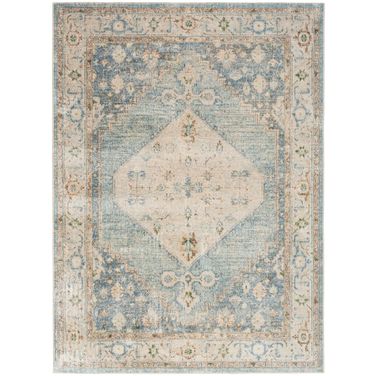 Astra Machine Washable 12' x 15' Indoor Rug In Silver Blue