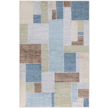 Astra Machine Washable 2'2" x 4' Indoor Rug In Blue Multi