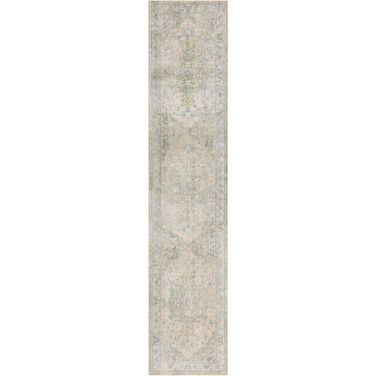 Astra Machine Washable 2'2" x 8' Indoor Rug In Blue Green
