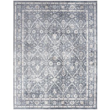 Astra Machine Washable 7'10" x 10' Indoor Rug In Dark Blue