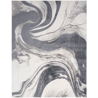Astra Machine Washable 7'10" x 10' Indoor Rug In Ivory Grey
