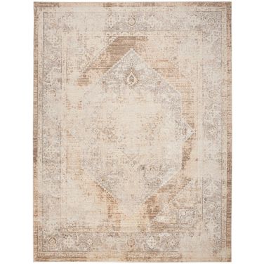 Astra Machine Washable 9' x 12' Vintage Indoor Rug In Beige