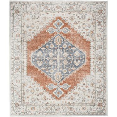 Astra Machine Washable 9' x 12' Vintage Indoor Rug In Grey Multi