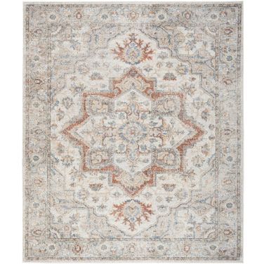 Astra Machine Washable 9' x 12' Vintage Indoor Rug In Grey Multi