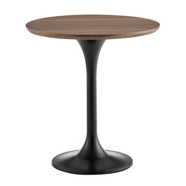 Astrid 20 Inch Side Table In Walnut and Matte Black