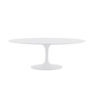 Astrid 79 Inch Oval Table In Matte White