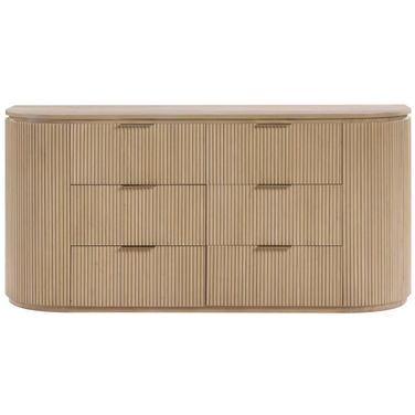 Astrid Solid Wood and Oak Veneer Dresser In Natural and Oak