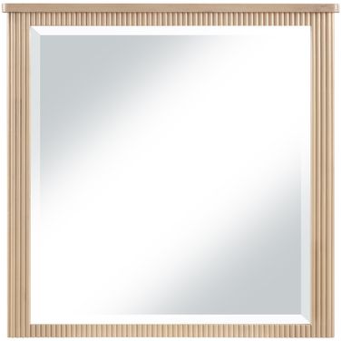 Astrid Solid Wood and Oak Veneer Mirror In Natural