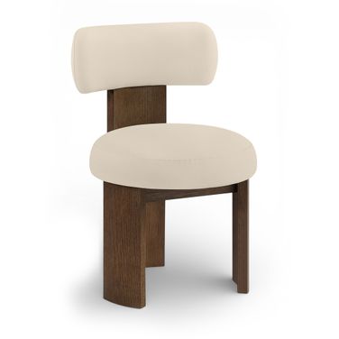 Atelier Vegan Leather Upholstered Dining Chair Set of 2 In Beige