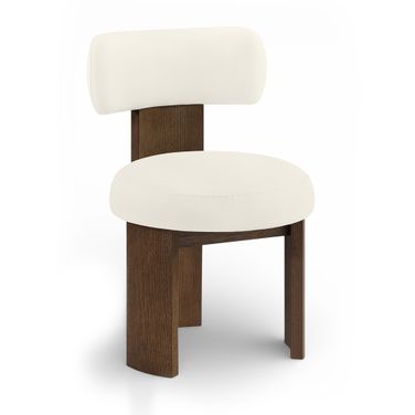 Atelier Vegan Leather Upholstered Dining Chair Set of 2 In Cream