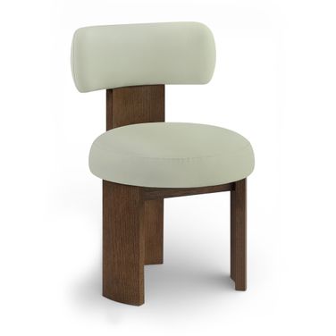 Atelier Vegan Leather Upholstered Dining Chair Set of 2 In Mint