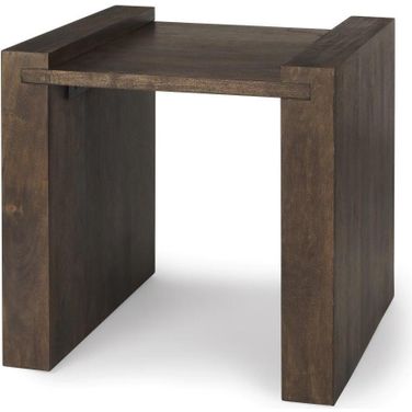 Athelia Dark Brown Wood Accent Table