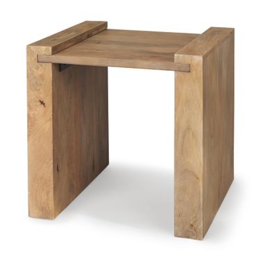 Athelia Wood Accent Table In Light Brown