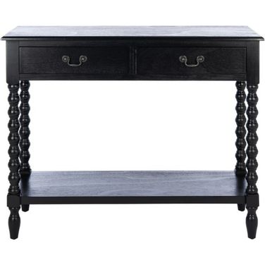 Athena 2 Drawer Console Table in Black