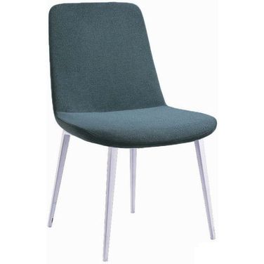 Athena Dining Chair Set of 2 In Charcoal Grey Fabric