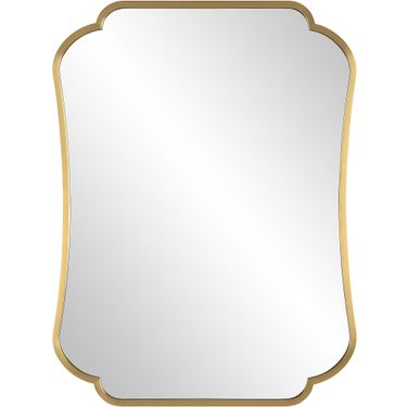 Athena Mirror In Brushed Brass