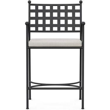 Athens Counter Stool with Cushion In Linen
