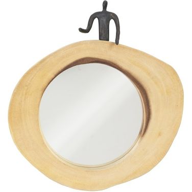 Atlas Cross Cut Mirror In Black And Brown TH101834