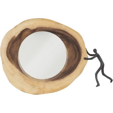 Atlas Crosscut Small Mirror In Black And Brown TH101641