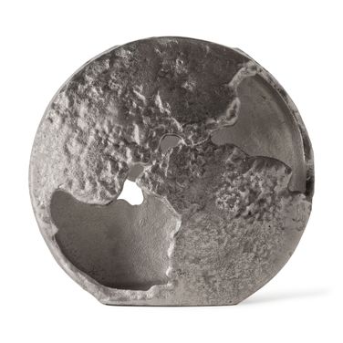 Atlas Large Decorative Metal Vase In Antique Nickel