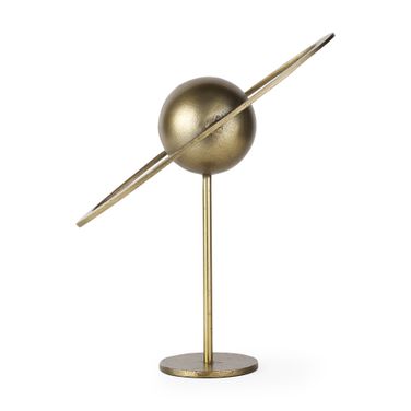 Atlas 7 x 15 Inch Metal Solar System Ornament In Gold