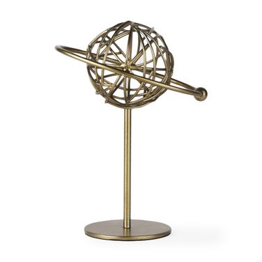 Atlas 8 x 10 Inch Metal Solar System Ornament In Gold