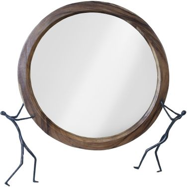 Atlas Mirror In Brown And Black