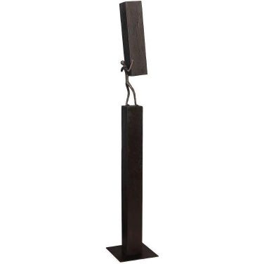 Atlas Pole Sculpture In Black TH101661