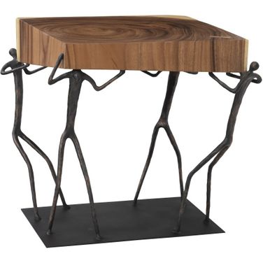 Atlas Side Table In Brown And Black