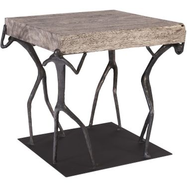 Atlas Side Table In Gray And Black