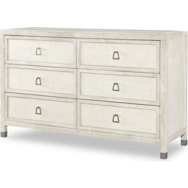 Atlas Six Drawer Dresser In Off White