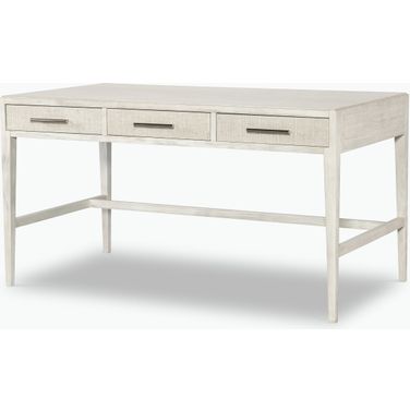 Atlas Three Drawer Desk In Off White