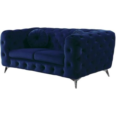 Atronia Blue Fabric Loveseat