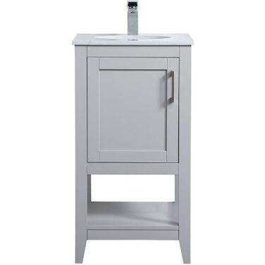 Aubrey 18 Inch Single Bathroom Vanity In Grey
