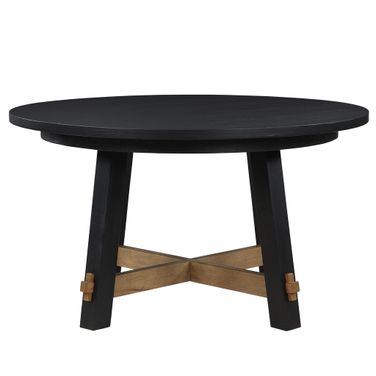 Aubrey 54 Inch Round Dining Table In Black
