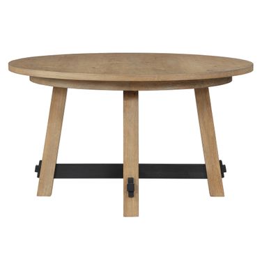 Aubrey 54 Inch Round Dining Table In Brown