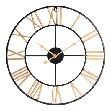Auden Two-Tone Metal Wall Clock In Gold and Black