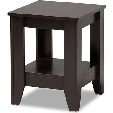 Audra Modern And Contemporary Dark Brown Finished Wood End Table
