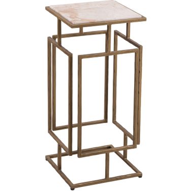 Audrey Accent Table In Antique Brass