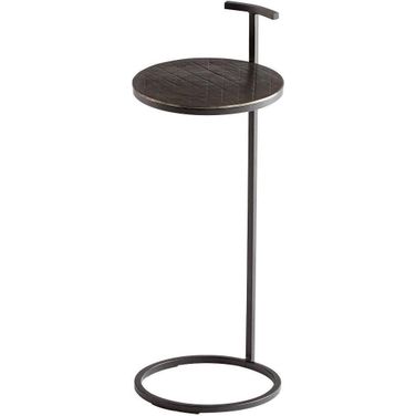 Audrey Antique Brass And Black Side Table