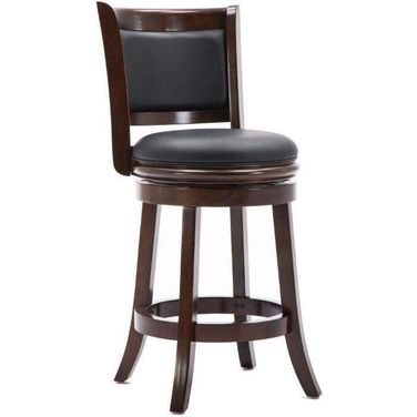 Augusta 24 Inch Swivel Counter Stool In Cappuccino