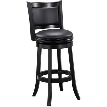 Augusta 29 Inch Swivel Bar Stool In Black